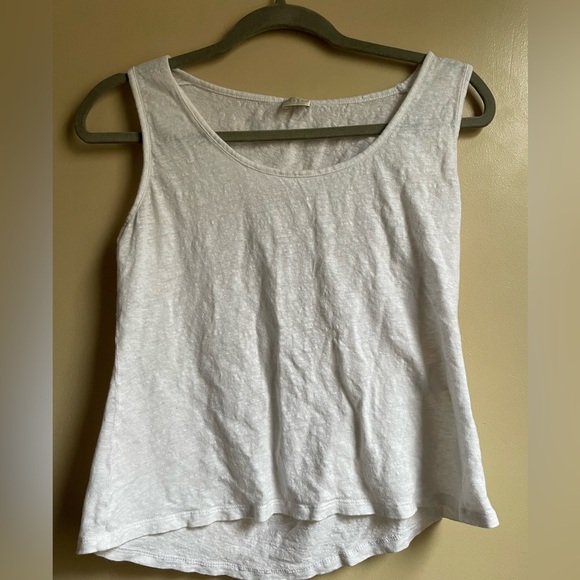 Poetry 100% Linen Tank Size 10 white muscle tank - Picture 1 of 6